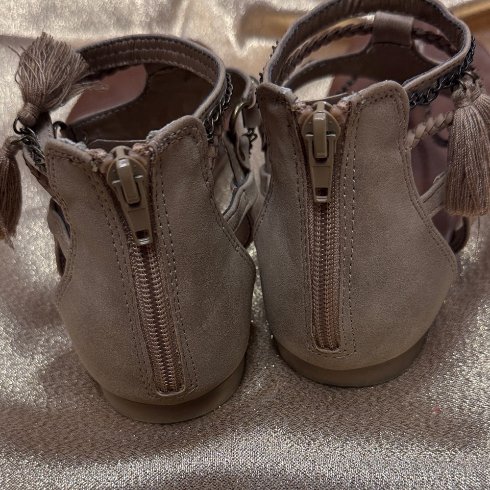 Pop Gladiator Style Ankle Sandals - Tan / Brown Women’s Size 9 - Picture 4 of 9